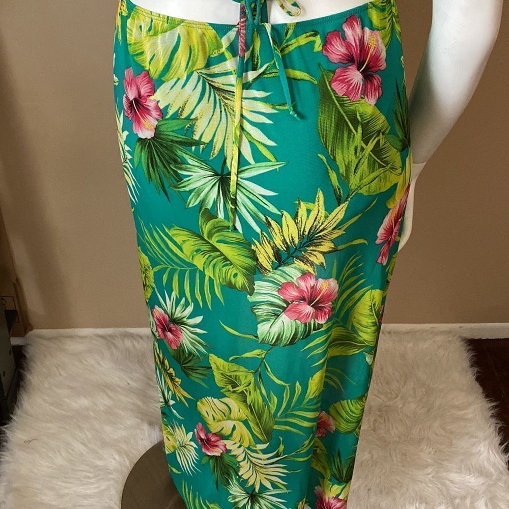 NWOT Fashion Nova Tropical Vacay Maxi Dress - Green - Picture 15 of 16